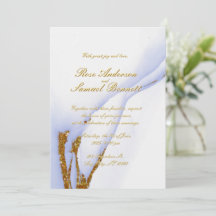 Convite de Casamento com Glitter e Tinta Álcool Fe