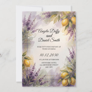 Convite de Casamento com Herança Escocesa Italiana