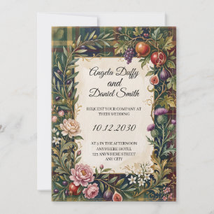Convite de Casamento com Herança Italiana Escocesa