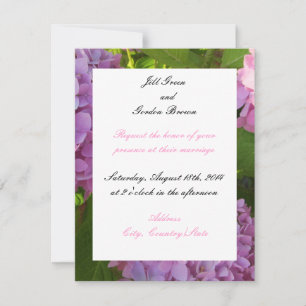 Convite de Casamento com Hortênsia Rosa