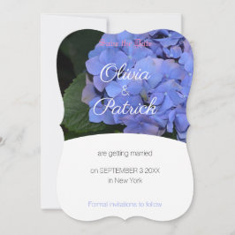 Convite de casamento com Hortênsia Roxa Pastel