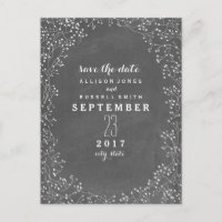 Convite de casamento com inspiração em quadro-negr