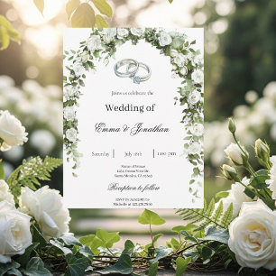 Convite de casamento com jardim botânico com alian
