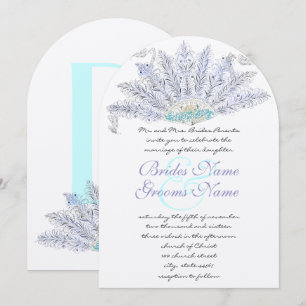 Convite de Casamento com Leque de Plumas Vintage