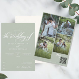 Convite de Casamento com Letra Minimal