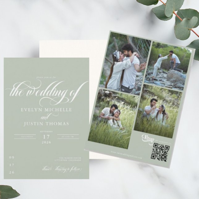 Convite de Casamento com Letra Minimal (Criador carregado)