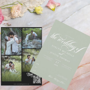 Convite de Casamento com Letra Minimal