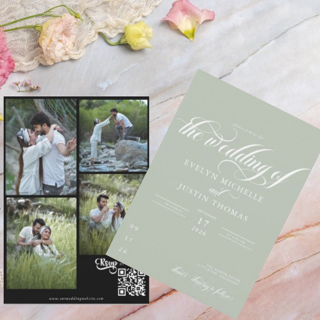 Convite de Casamento com Letra Minimal (Criador carregado)