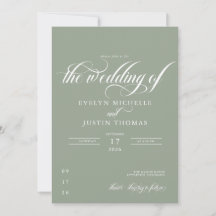 Convite de Casamento com Letra Minimal