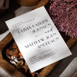 Convite de Casamento com Letra Moderna | Foto Mini