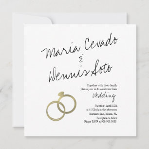 Convite de Casamento com Letreiro em Grafia de Ane