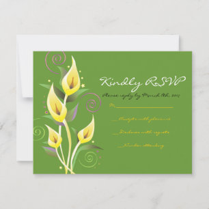 Convite de Casamento com Lírio Calla Flor de Respo