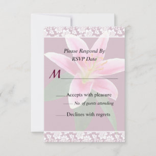 Convite de Casamento com Lírio Stargazer Delicado