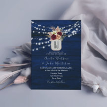 Convite de Casamento com Luzes de Corda Rústicas
