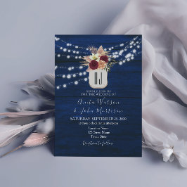 Convite de Casamento com Luzes de Corda Rústicas