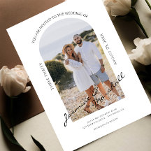 Convite De Casamento Com Modelo De Foto | Editável