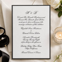 Convite de Casamento com Monograma em Letra de For