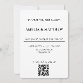 Convite de Casamento com Monograma Minimalista e C
