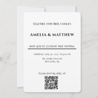 Convite de Casamento com Monograma Minimalista e C