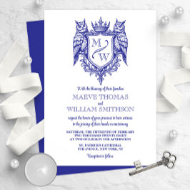 Convite de Casamento com Monograma Real Coroa de C