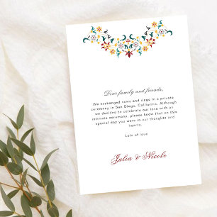 Convite de Casamento com Motivo Clássico Vintage