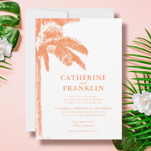 Convite de Casamento com Palmeira Tropical Elegant