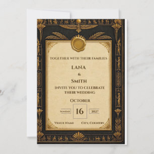 Convite de Casamento com Patrimônio Faraônico   Eg