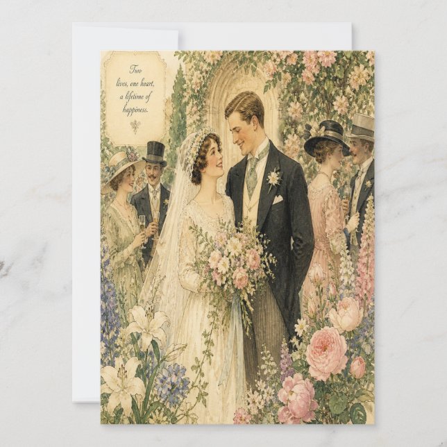 Convite de Casamento com QR Code para Festa de Jar (Frente)