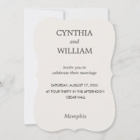 Convite de Casamento com Recorte Embutido