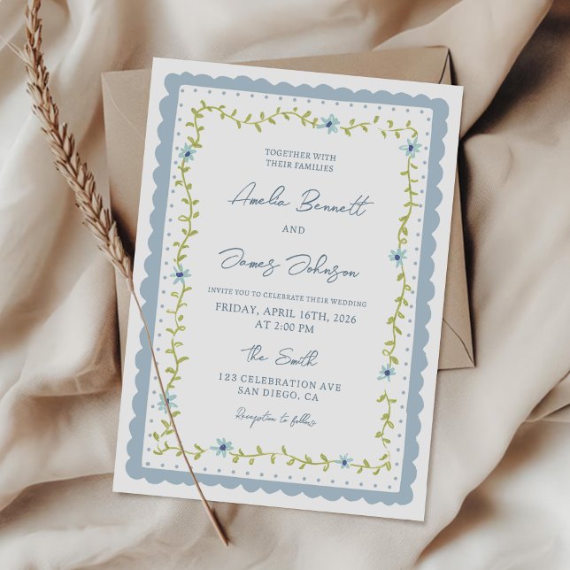 Convite de Casamento com Recorte Floral (Criador carregado)