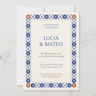 Convite de Casamento com Revestimento de Azulejo T
