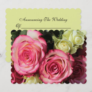 Convite De Casamento Com Rosas Amarelas Rosa