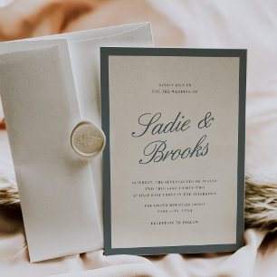 Convite de Casamento com Roteiro Clássico Spruce