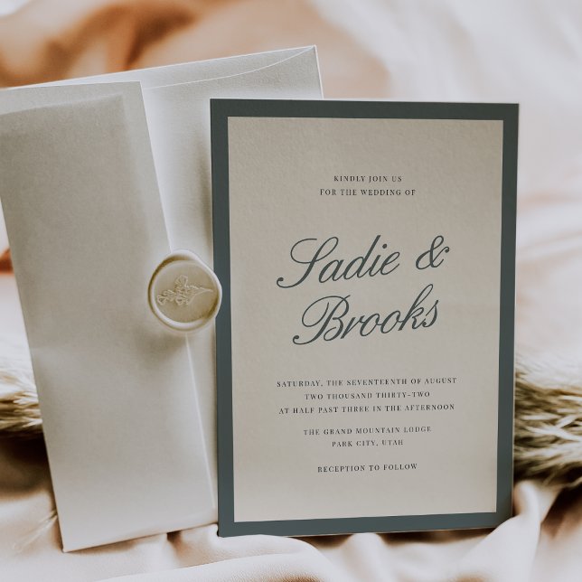 Convite de Casamento com Roteiro Clássico | Spruce (Criador carregado)