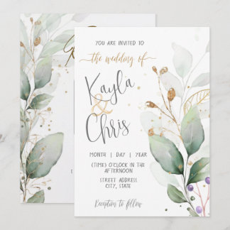 Convite de casamento com RSVP de Código QR