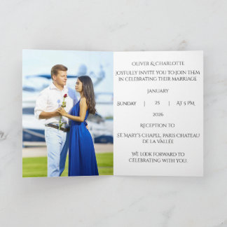 Convite de Casamento com Selo de Cera Preto e Dour