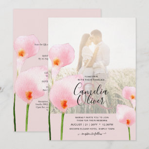 Convite de Casamento com Sobreposição de Foto de L