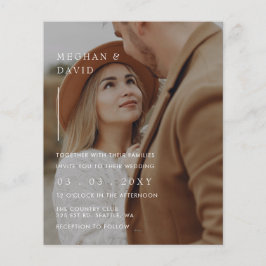 Convite de Casamento com Sobreposição de Foto Eleg