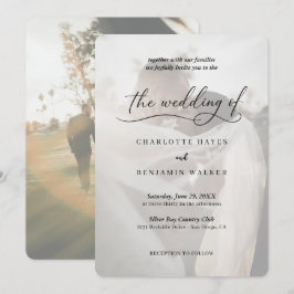 Convite de Casamento com Sobreposição de Foto em P
