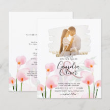 Convite de Casamento com Sobreposição de Fotografi