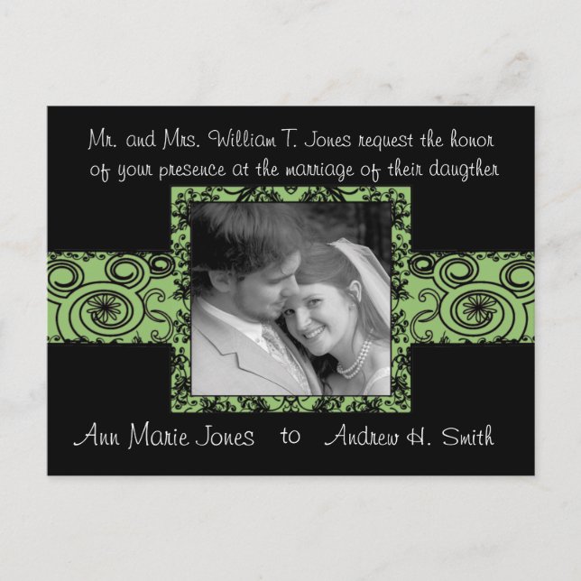 Convite de casamento com sua foto (Frente)