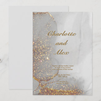 Convite de Casamento com Tinta Alcoólica Chic Bril
