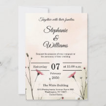 Convite de Casamento com Tipografia Minimalista El