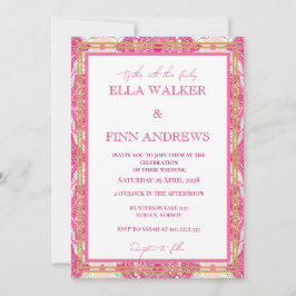 Convite de Casamento com Tipografia Moderna em Tom