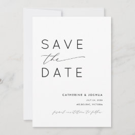 Convite de Casamento com Tipografia Moderna Simple