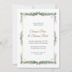 Convite de Casamento com Trabalhos Iônicos em Rend