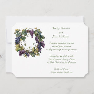 Convite de Casamento com Uvas de Napa