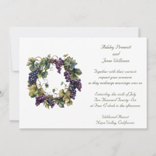 Convite de Casamento com Uvas de Napa