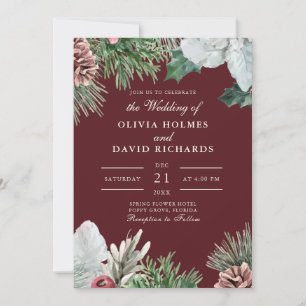 Convite de Casamento com Verde de Inverno