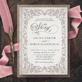 Convite de Casamento Conto de Fadas Livro de Bibli